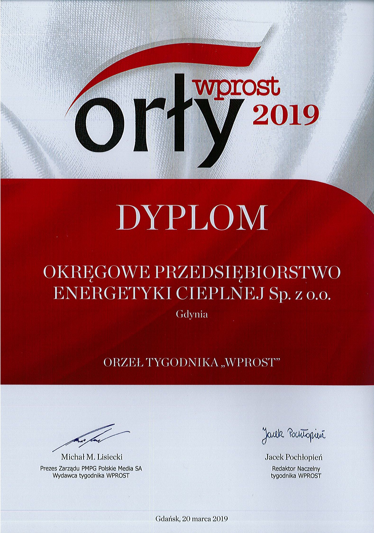 OPEC laureatem „Orłów Wprost 2019”